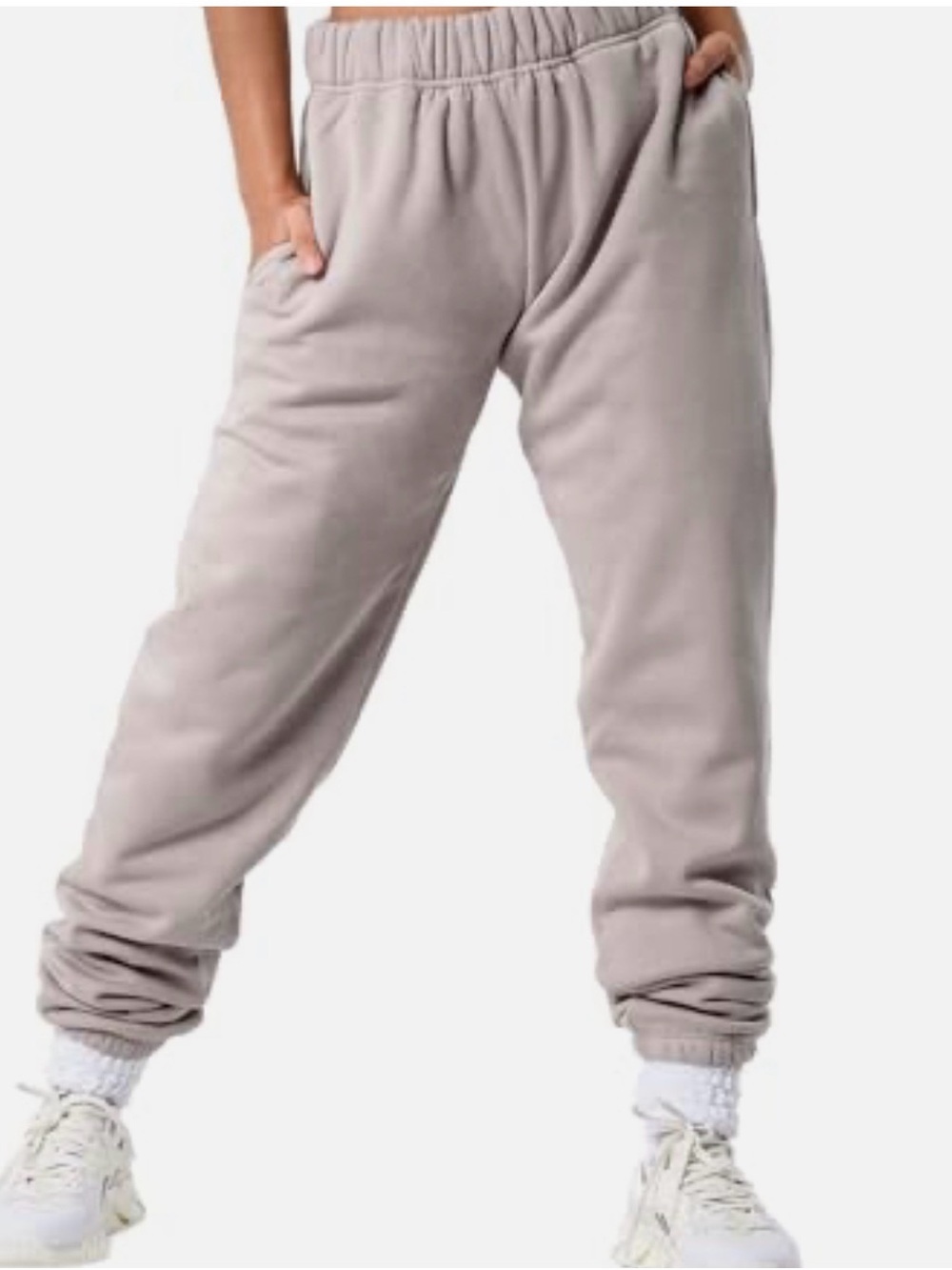 KAMO Fitness Fleece Joggers in Light Taupe